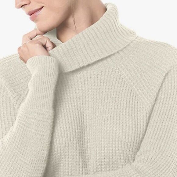 Daily Ritual Turtleneck Sweater Dress Size‎ S Wool Cashmere Cotton Waffle Knit - Picture 11 of 11